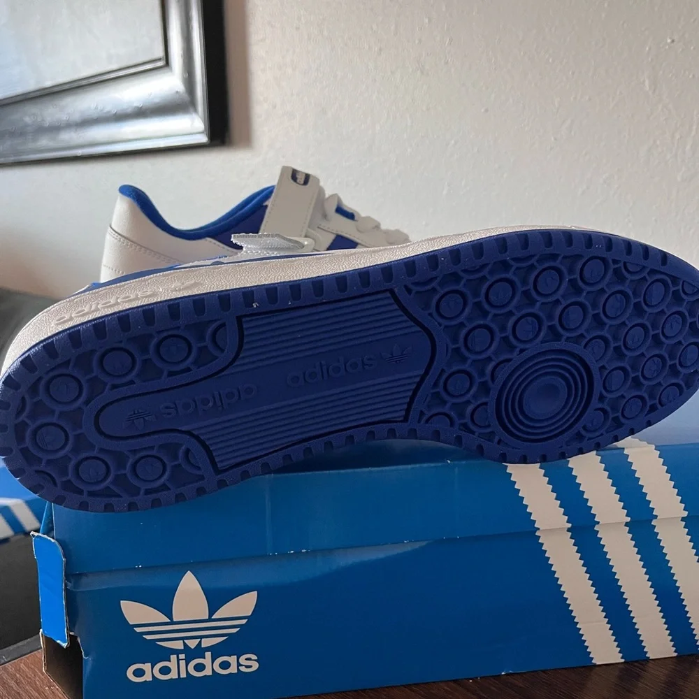 NWT Adidas Originals Men's Forum Low Shoes - White & Blue - FY7756_6